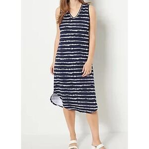 A-516 Studio Park x Kerstin Lindquist Regular Summer Nights Dress NAVY STRIPE L